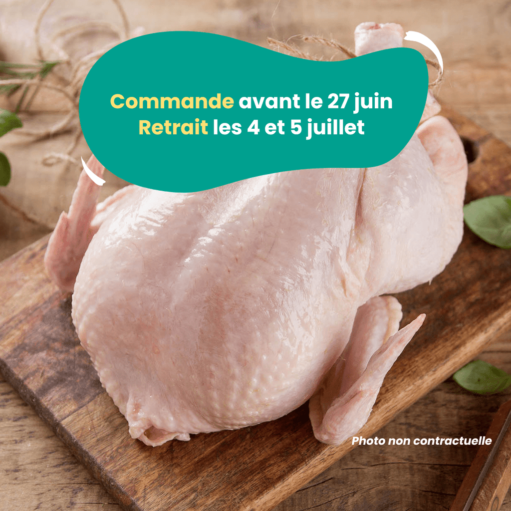 PRÉCOMMANDE AVEC ACOMPTE - Poulet (1,5 à 2,2kg) Domaine des Tuileries vrac-zero-dechet-ecolo-toulouse