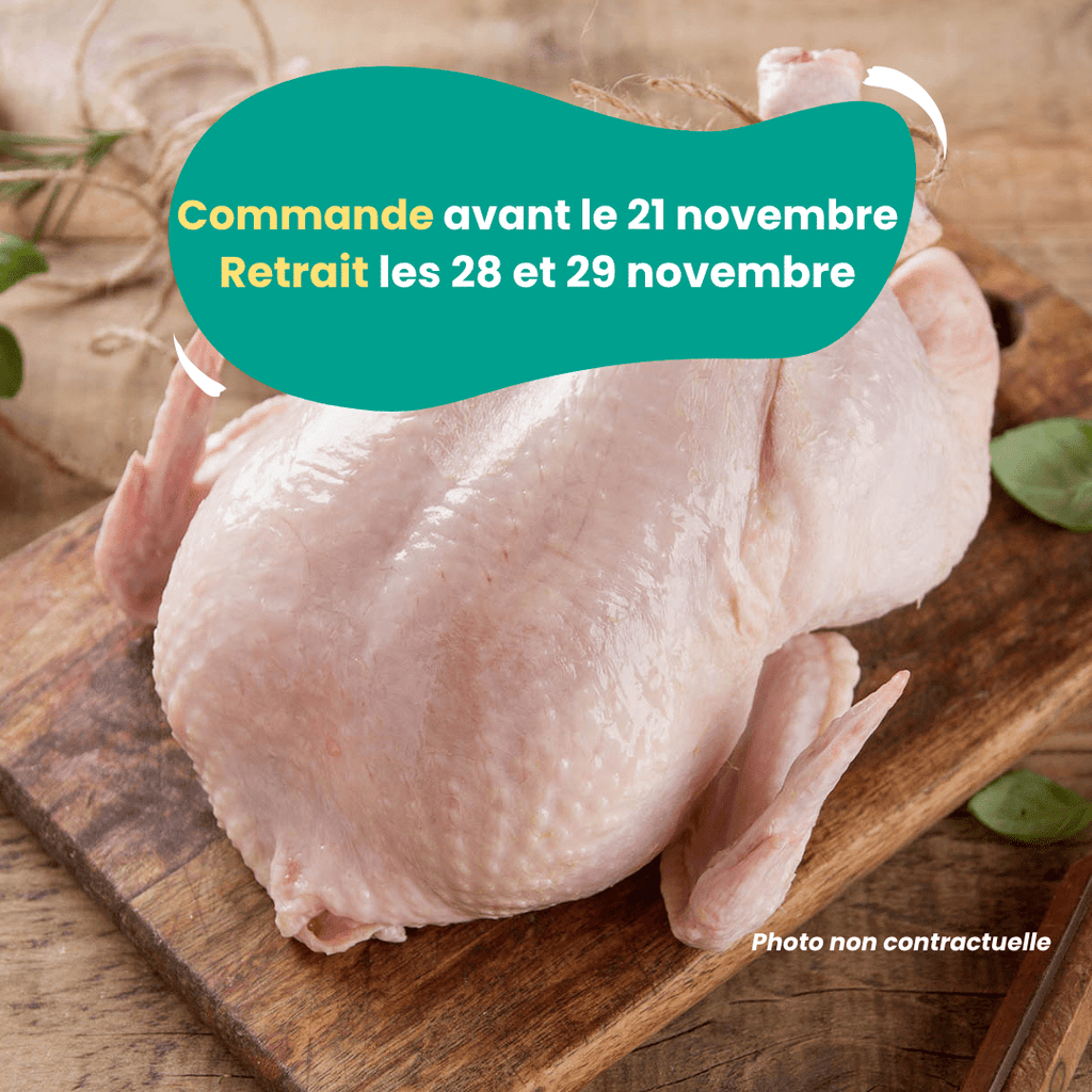 PRÉCOMMANDE AVEC ACOMPTE - Poulet (1,5 à 2,2kg) Domaine des Tuileries vrac-zero-dechet-ecolo-toulouse