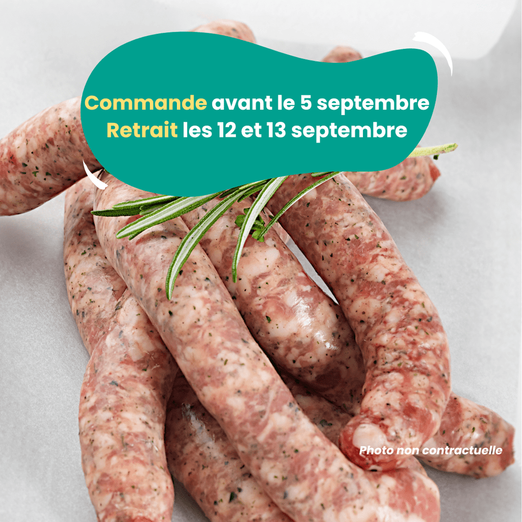 PRÉCOMMANDE Chipolatas (500g) Domaine des Tuileries vrac-zero-dechet-ecolo-toulouse