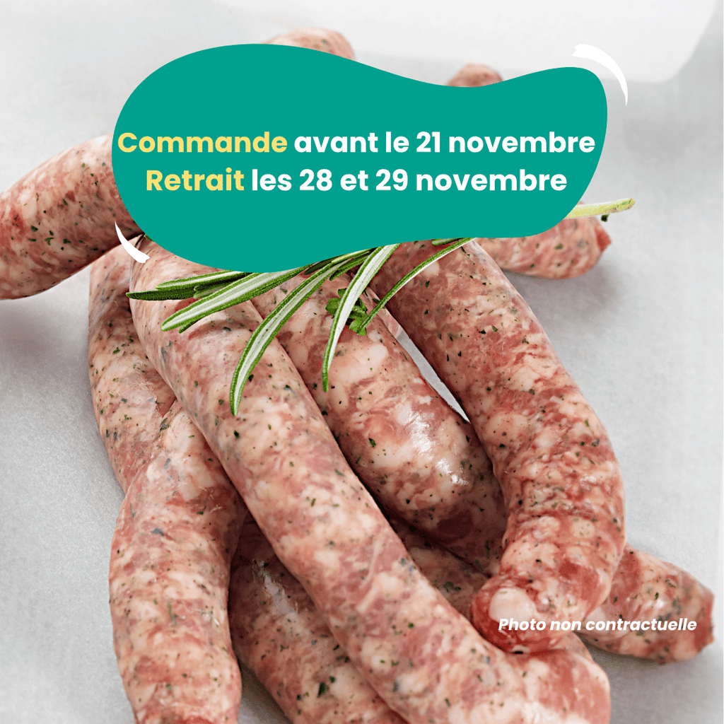 PRÉCOMMANDE Chipolatas (500g) Domaine des Tuileries vrac-zero-dechet-ecolo-toulouse