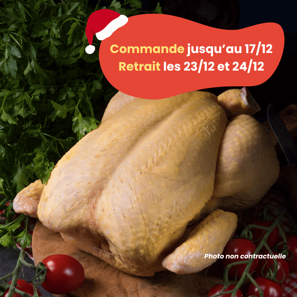 PRÉCOMMANDE Noël - ACOMPTE - Chapon (3,2 à 4,2kg) Domaine des Tuileries vrac-zero-dechet-ecolo-toulouse