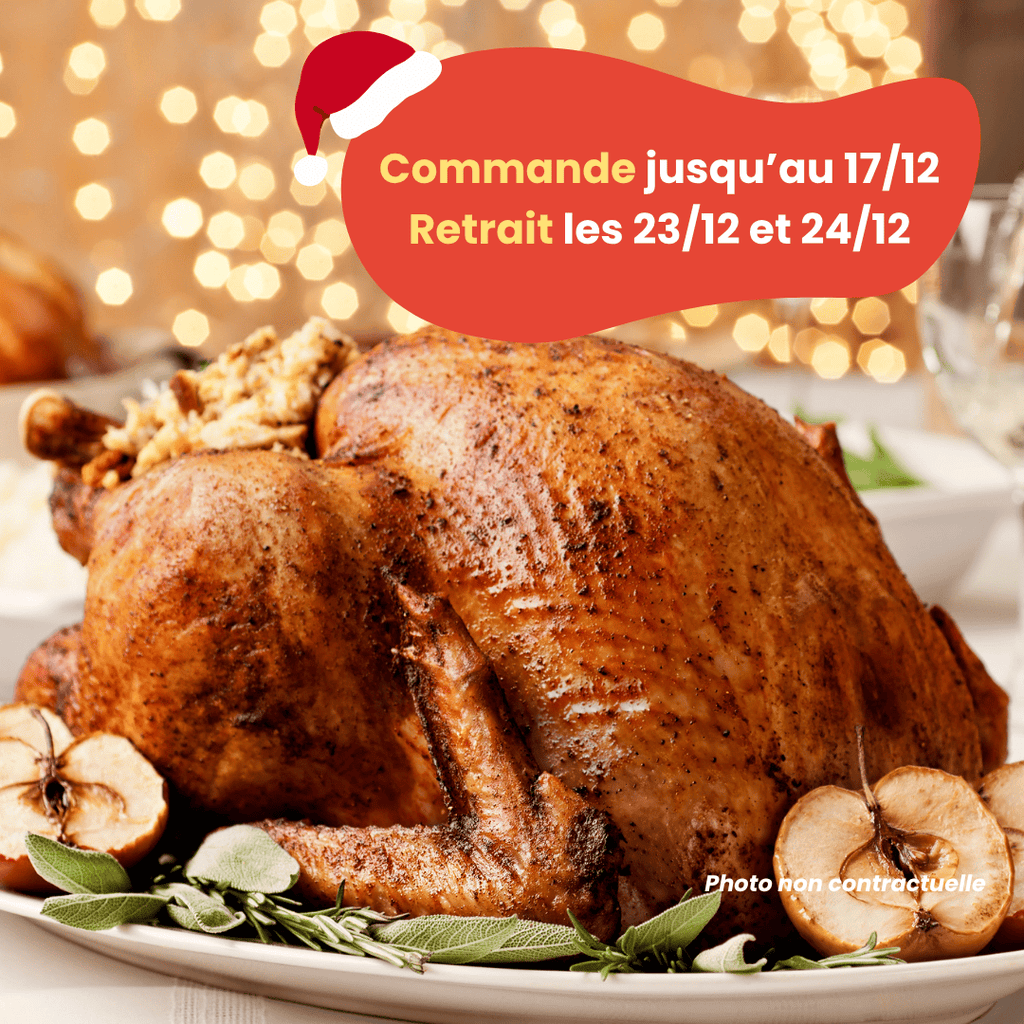 PRÉCOMMANDE Noël - ACOMPTE - Chapon désossé Farci aux cèpes (2,2 à 2,8kg) Domaine des Tuileries vrac-zero-dechet-ecolo-toulouse