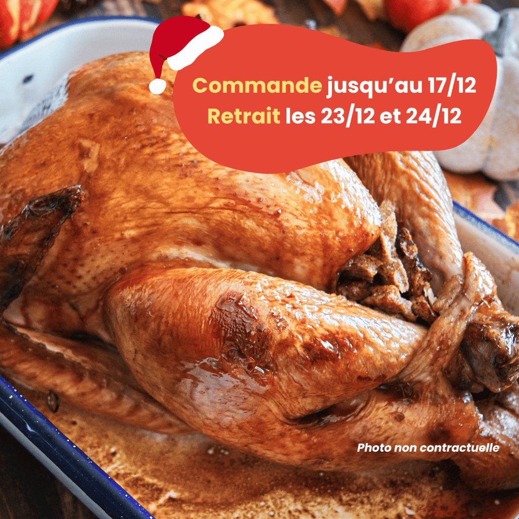 PRÉCOMMANDE Noël - ACOMPTE - Chapon désossé Farci aux marrons (2,2 à 2,8kg) Domaine des Tuileries vrac-zero-dechet-ecolo-toulouse