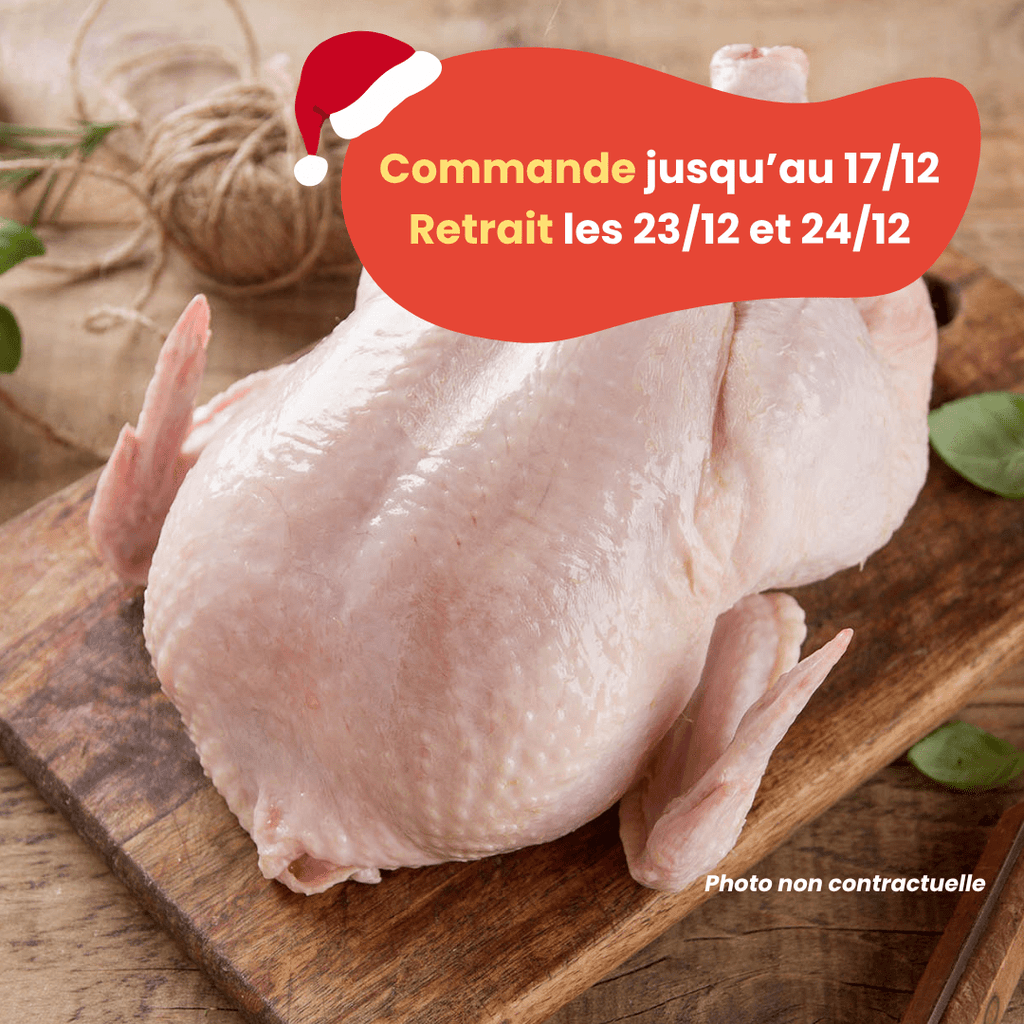 PRÉCOMMANDE Noël - ACOMPTE - Poulet (1,5 à 2,2kg) Domaine des Tuileries vrac-zero-dechet-ecolo-toulouse