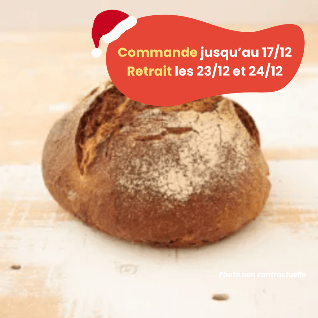 PRÉCOMMANDE Noël - Pain au seigle BIO - 350g Les Frères Chapelier vrac-zero-dechet-ecolo-toulouse