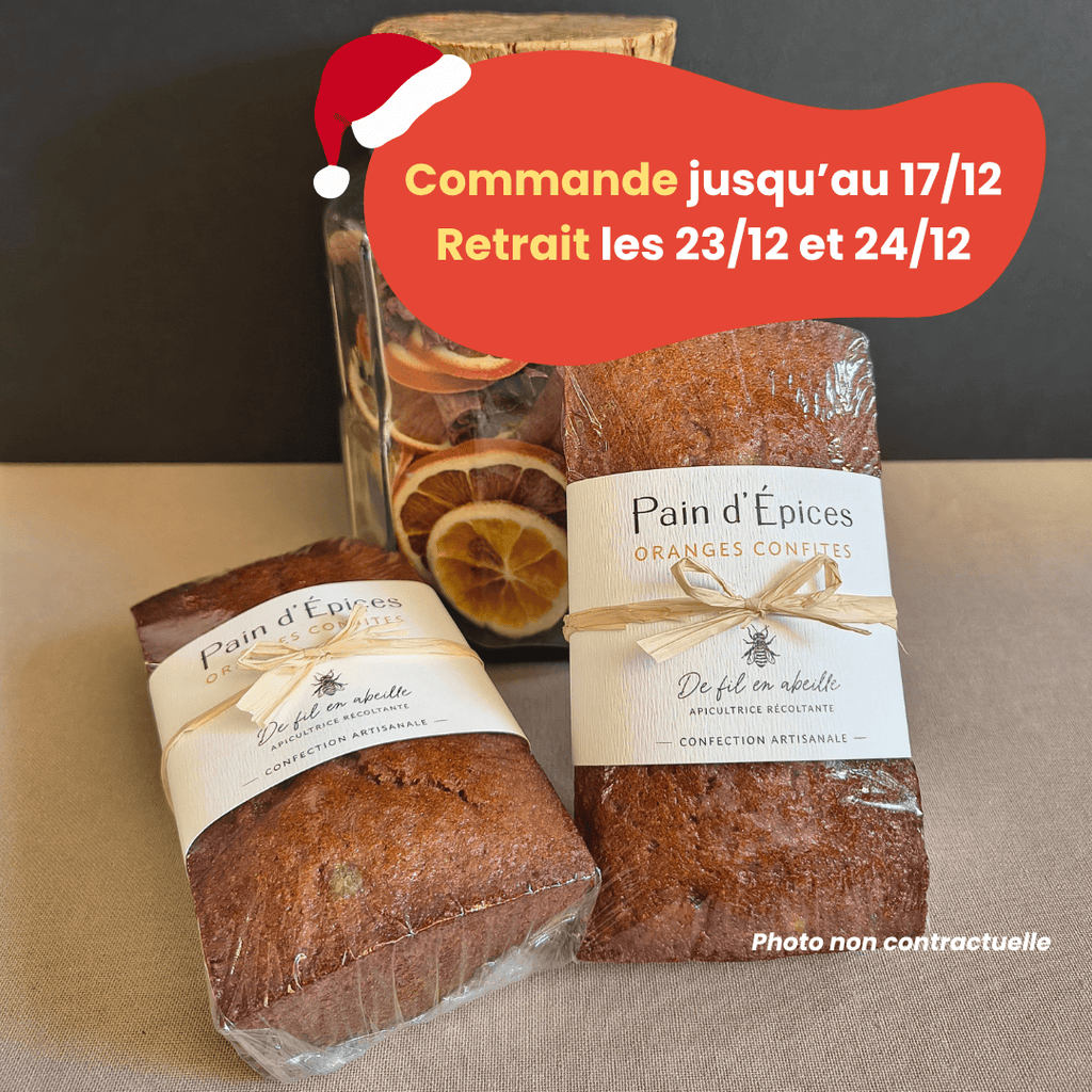 PRÉCOMMANDE Noël - Pain d'épices aux Oranges confites - 260g De Fil en Abeille vrac-zero-dechet-ecolo-toulouse
