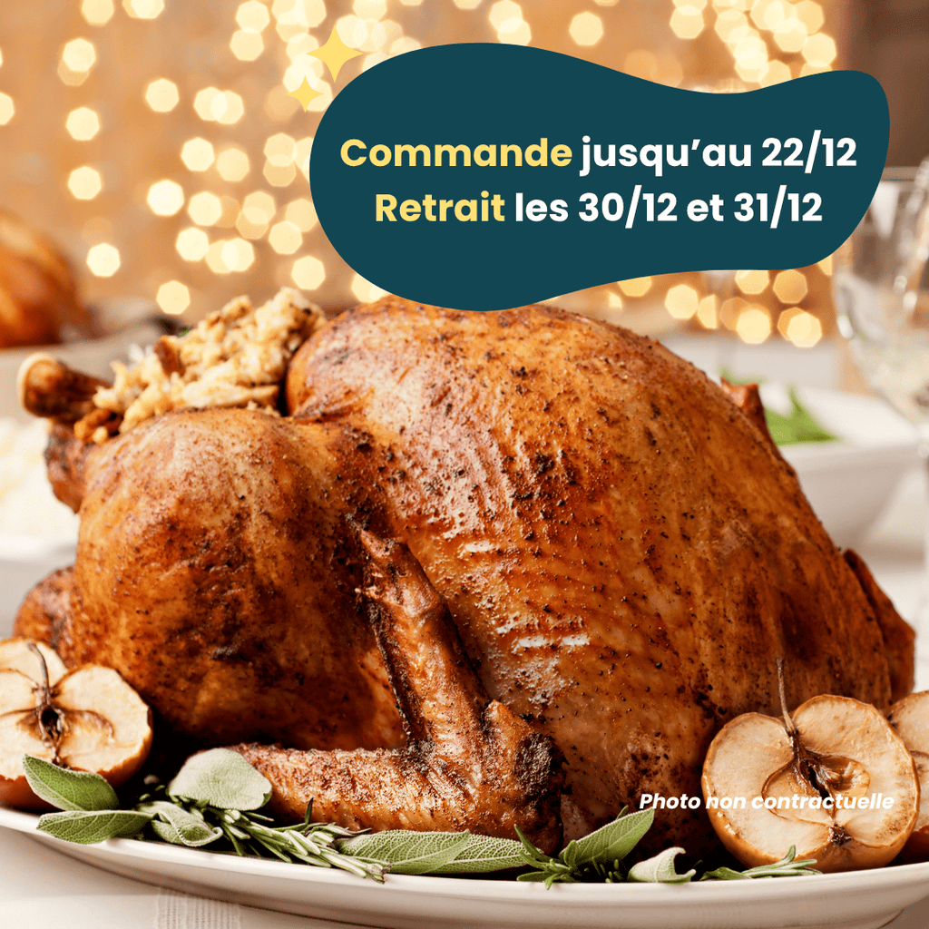 PRÉCOMMANDE Nouvel An - ACOMPTE - Chapon désossé Farci aux cèpes (2,5 à 3,6kg) Domaine des Tuileries vrac-zero-dechet-ecolo-toulouse