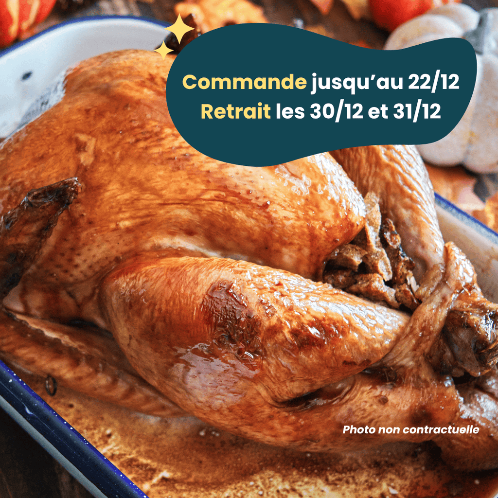 PRÉCOMMANDE Nouvel An - ACOMPTE - Chapon désossé Farci aux marrons (2,5 à 3,6kg) Domaine des Tuileries vrac-zero-dechet-ecolo-toulouse