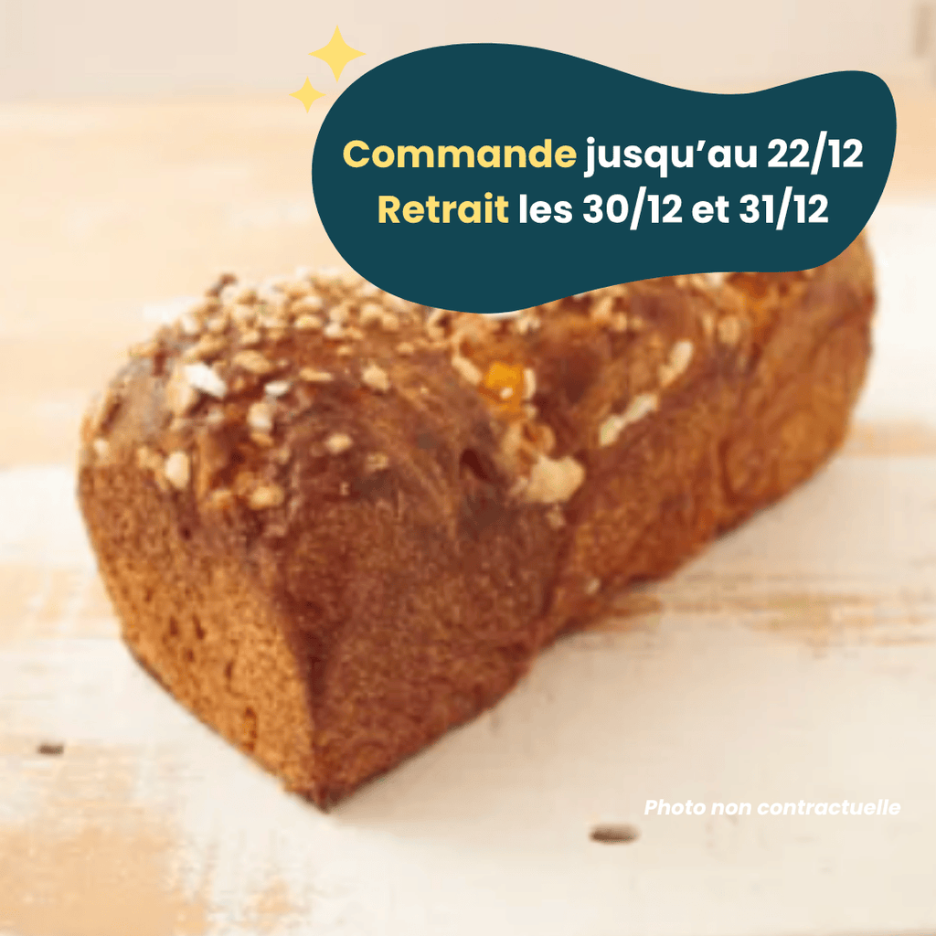PRÉCOMMANDE Nouvel An - Brioche à l'orange confite BIO - 320g Les Frères Chapelier vrac-zero-dechet-ecolo-toulouse
