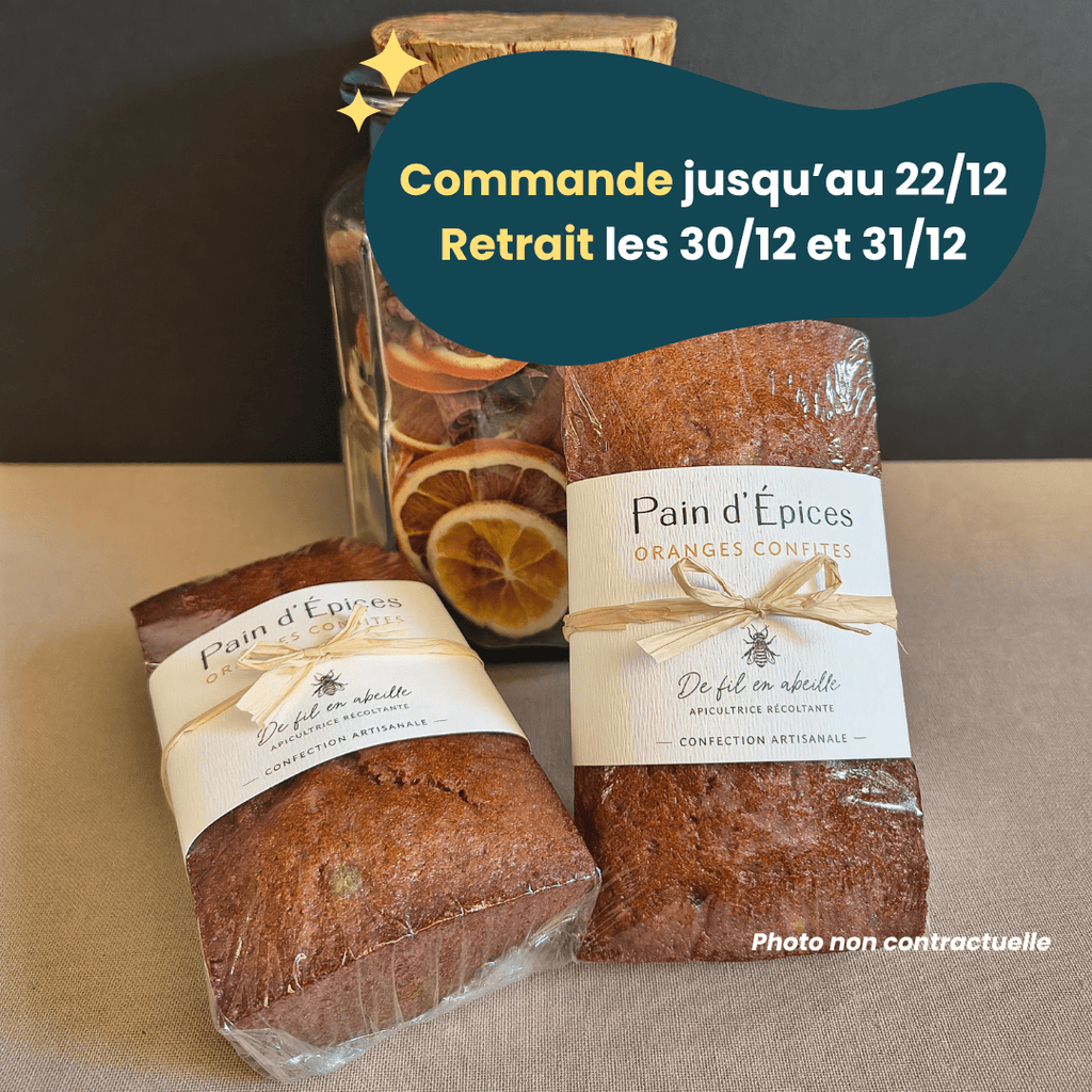PRÉCOMMANDE Nouvel An - Pain d'épices aux Oranges confites - 260g De Fil en Abeille vrac-zero-dechet-ecolo-toulouse
