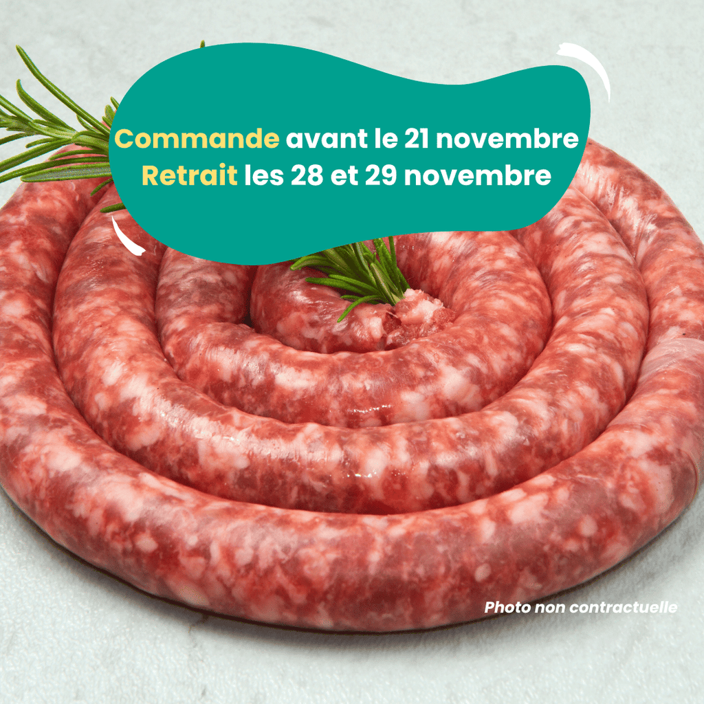 PRÉCOMMANDE Saucisse à l'ail des ours (1kg) Domaine des Tuileries vrac-zero-dechet-ecolo-toulouse