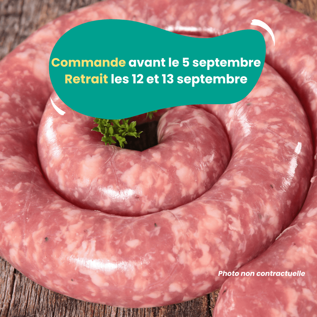 PRÉCOMMANDE Saucisse de Toulouse (1kg) Domaine des Tuileries vrac-zero-dechet-ecolo-toulouse