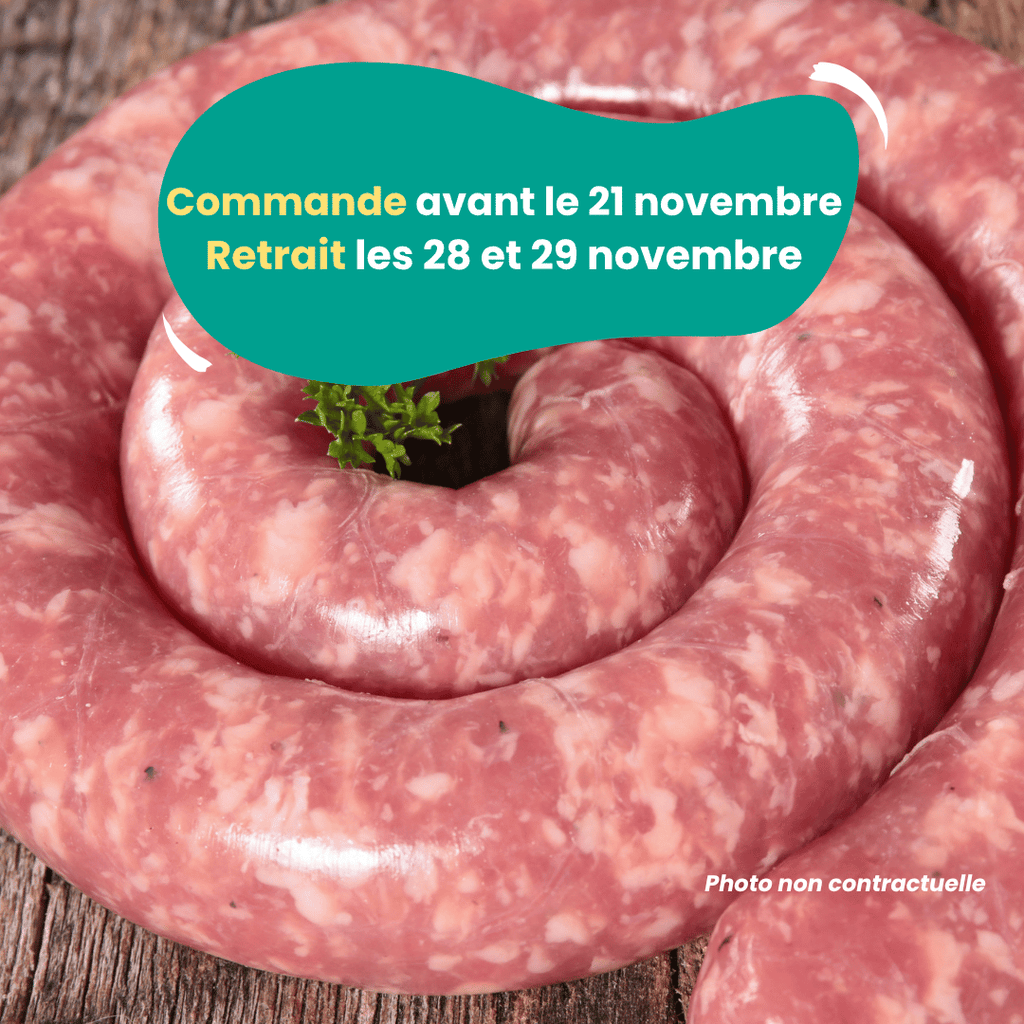 PRÉCOMMANDE Saucisse de Toulouse (1kg) Domaine des Tuileries vrac-zero-dechet-ecolo-toulouse