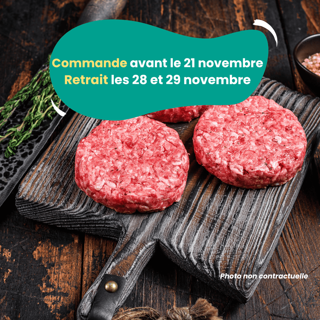 PRÉCOMMANDE Steaks hachés 8 pièces (1,2kg) Domaine des Tuileries vrac-zero-dechet-ecolo-toulouse