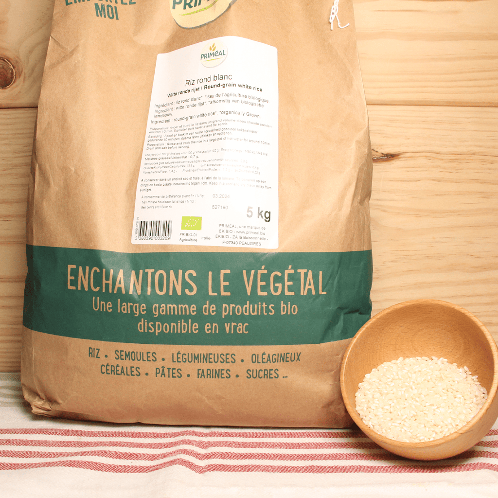 Riz rond blanc BIO - 5kg Priméal vrac-zero-dechet-ecolo-toulouse