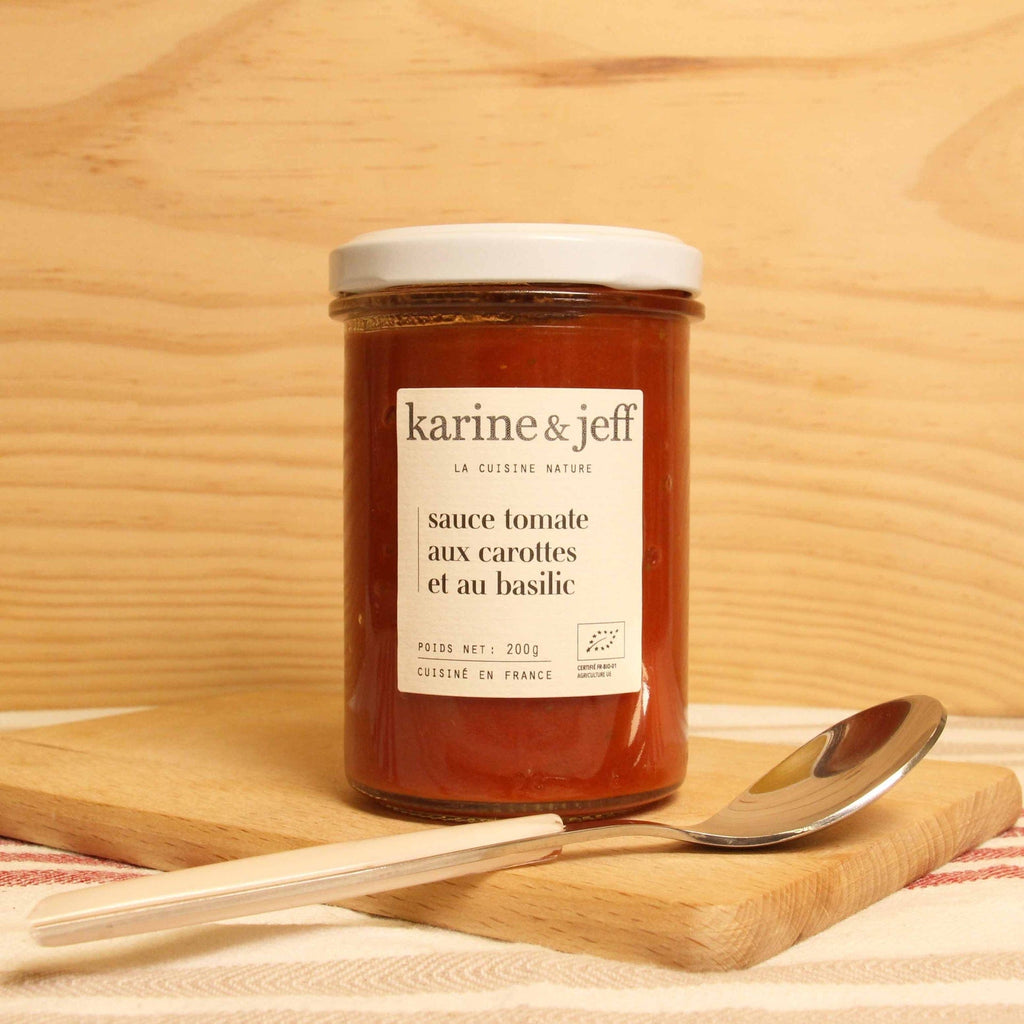 Sauce tomate aux carottes et basilic BIO - 200g Karine & Jeff vrac-zero-dechet-ecolo-toulouse
