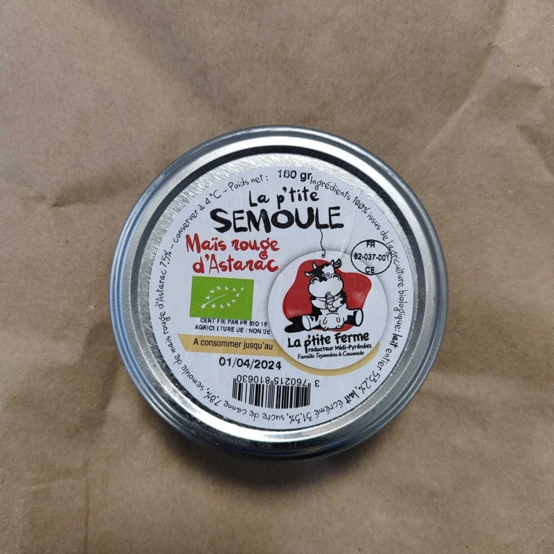 Semoule au lait au Maïs rouge d'Astarac BIO -160 g La p'tite ferme vrac-zero-dechet-ecolo-toulouse