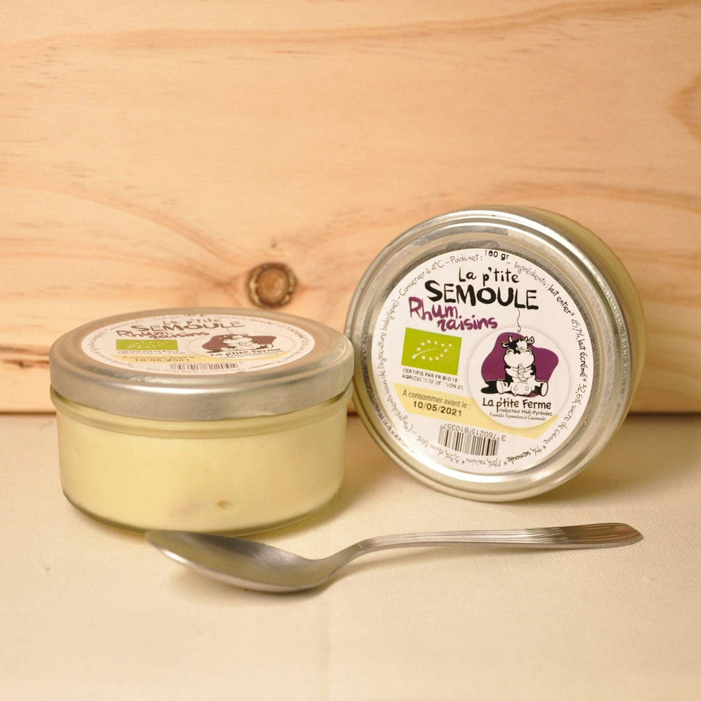 Semoule au lait rhum raisin BIO - 160g - ANTIGASPI La p'tite ferme vrac-zero-dechet-ecolo-toulouse