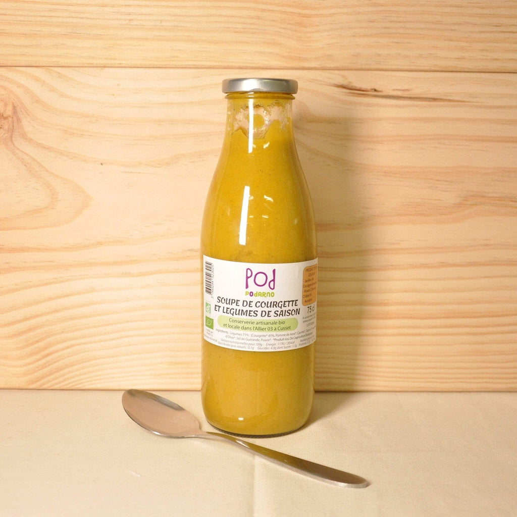 Soupe de courgette et légumes de saison BIO - 75cl Podarno vrac-zero-dechet-ecolo-toulouse