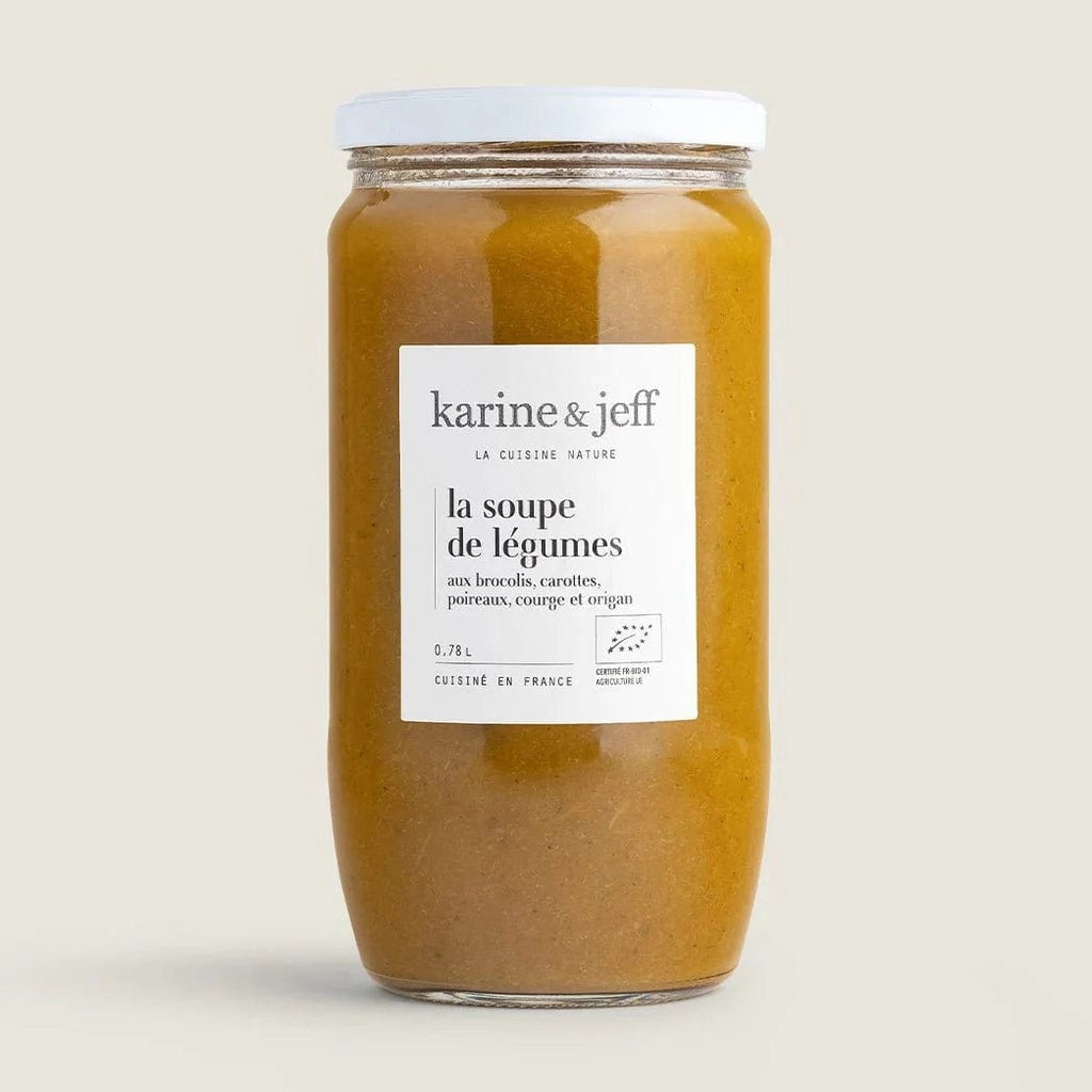 Soupe de légumes - aux brocolis, carottes, poireaux, courge et origan BIO - 78cl Karine & Jeff vrac-zero-dechet-ecolo-toulouse