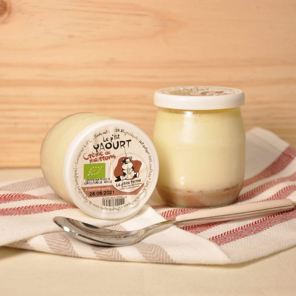 Yaourt à la crème de marron BIO - 125g La p'tite ferme vrac-zero-dechet-ecolo-toulouse