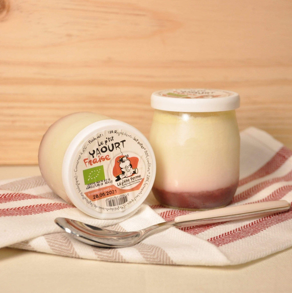 Yaourt aux fruits BIO - Fraise - 125g La p'tite ferme vrac-zero-dechet-ecolo-toulouse