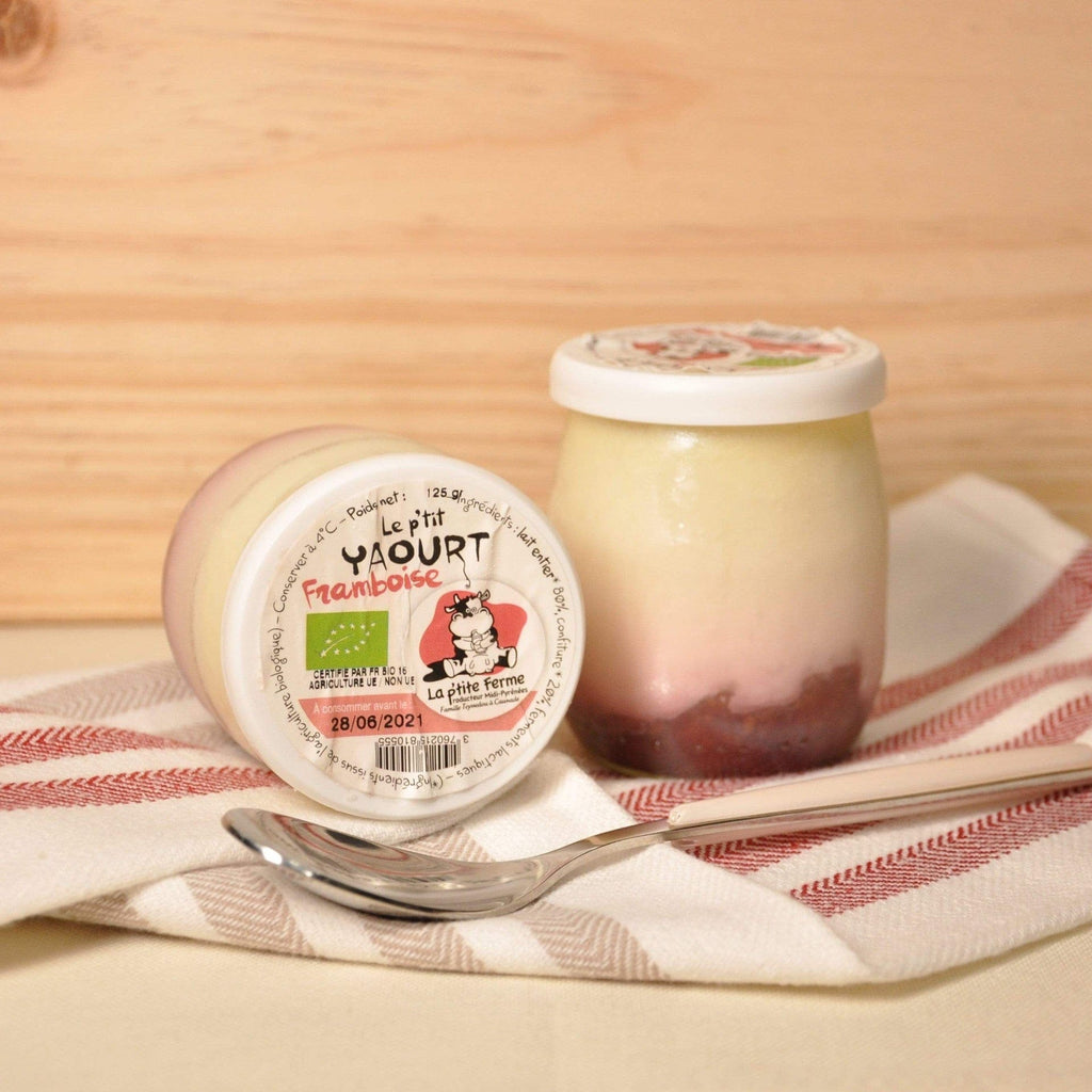 Yaourt aux fruits BIO - Framboise - 125g La p'tite ferme vrac-zero-dechet-ecolo-toulouse