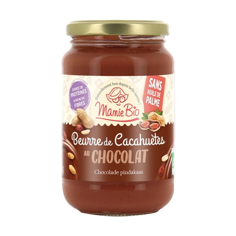 Beurre de cacahuètes au chocolat BIO - 350g Mamie Bio vrac-zero-dechet-ecolo-toulouse