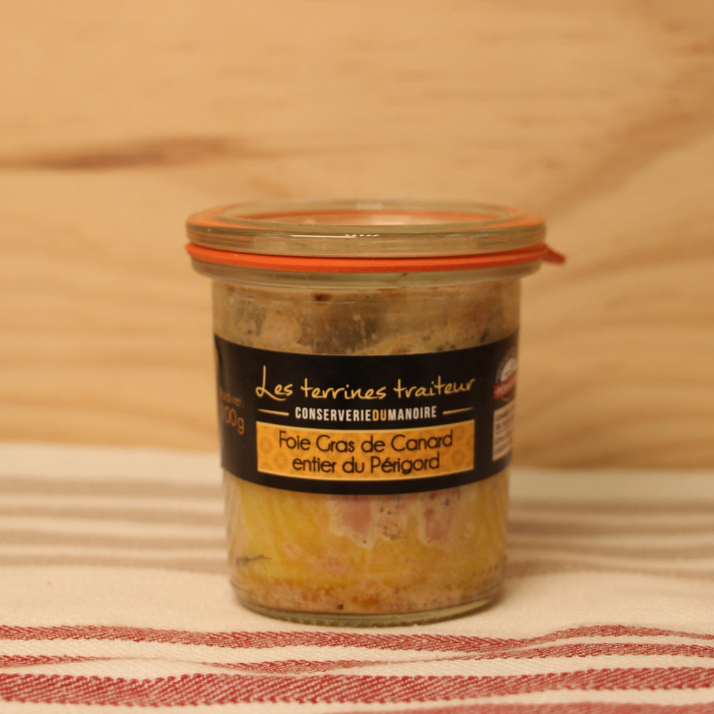 Foie gras de canard entier local 2/3 parts - 100g Conserverie du manoire vrac-zero-dechet-ecolo-toulouse
