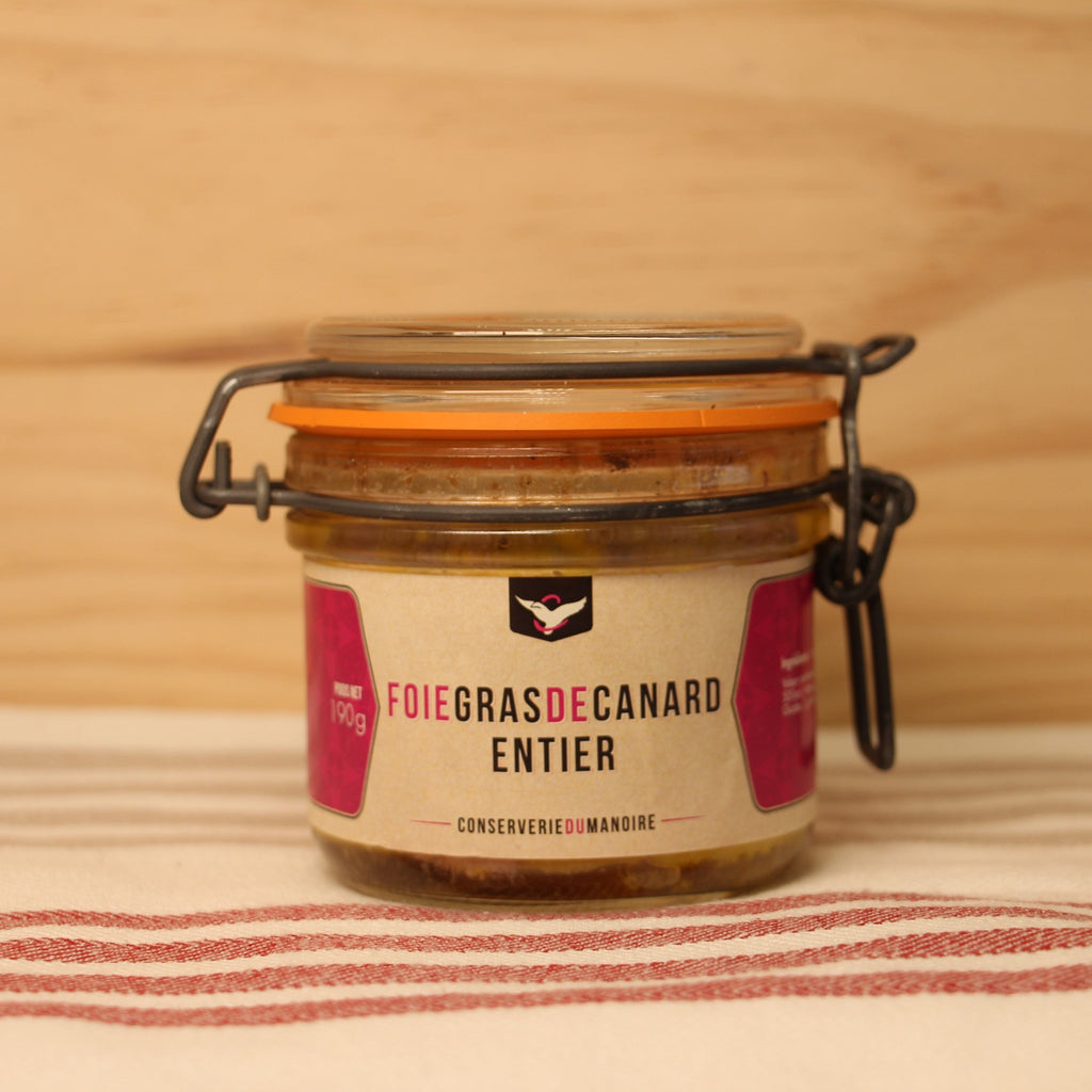 Foie gras de canard entier local 3/4 parts - 190g Conserverie du manoire vrac-zero-dechet-ecolo-toulouse