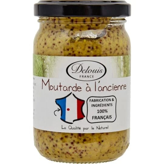 Moutarde à l'ancienne 100% française - 180g Delouis vrac-zero-dechet-ecolo-toulouse